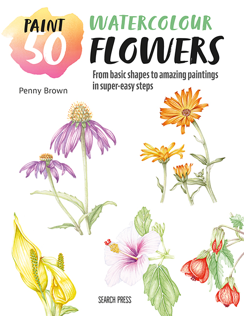 Paint 50 Watercolour Flowers