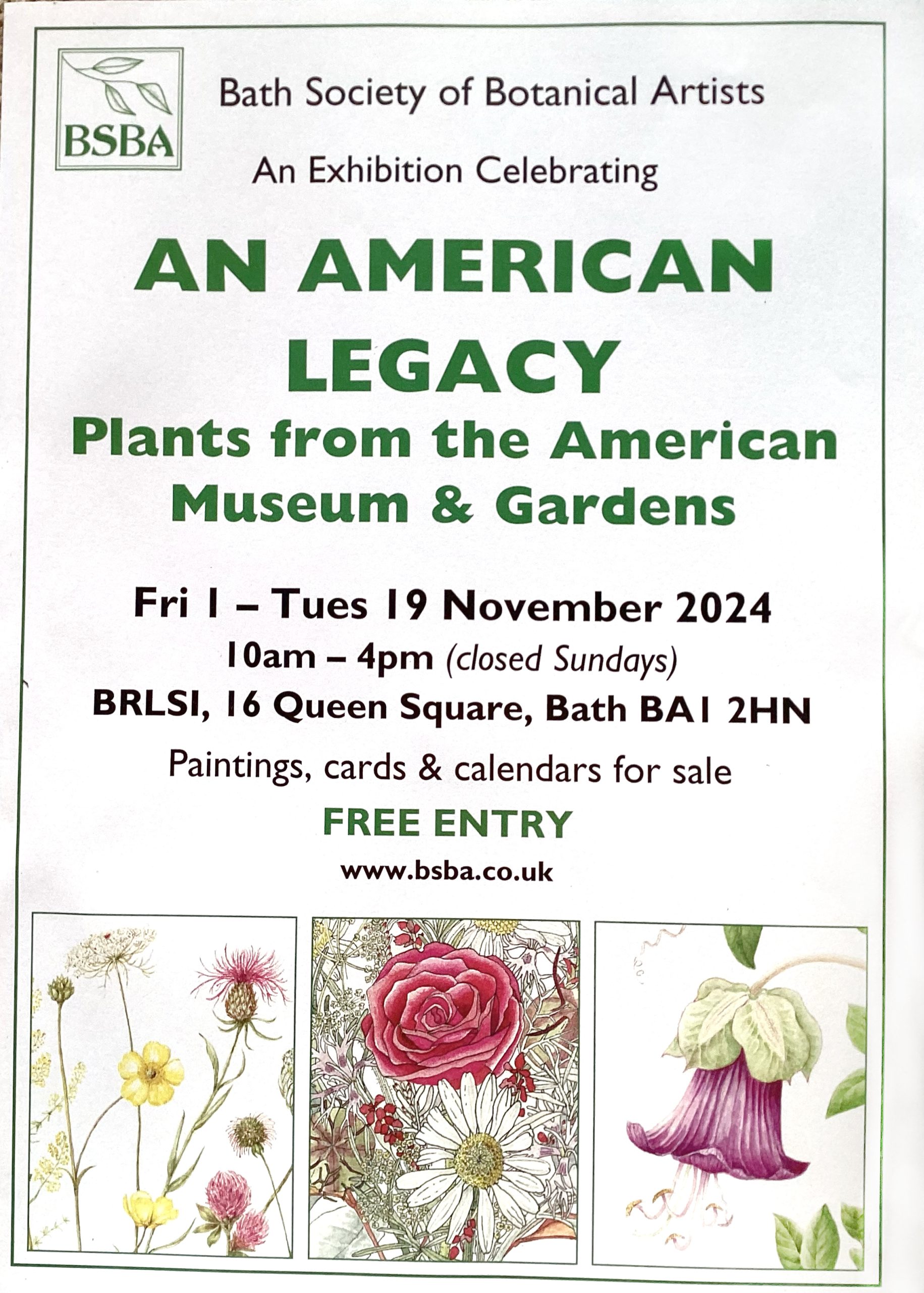 Bath Society of Botanical Artists Exhibition